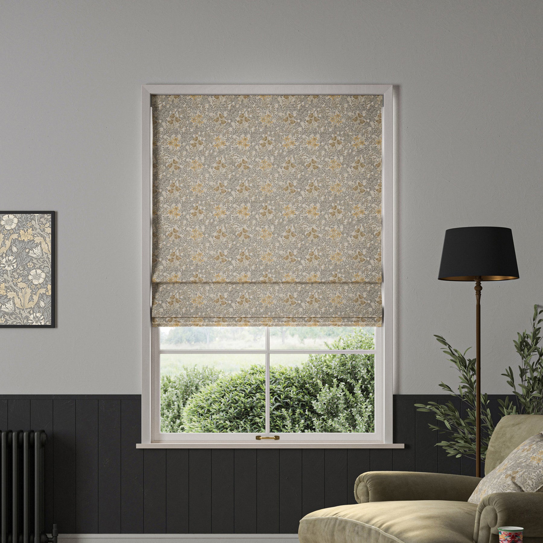 William Morris Bower Made To Measure Roman Blind Barley