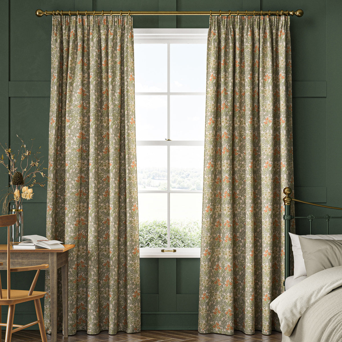 William Morris Bower Made To Measure Roman Blind Fern