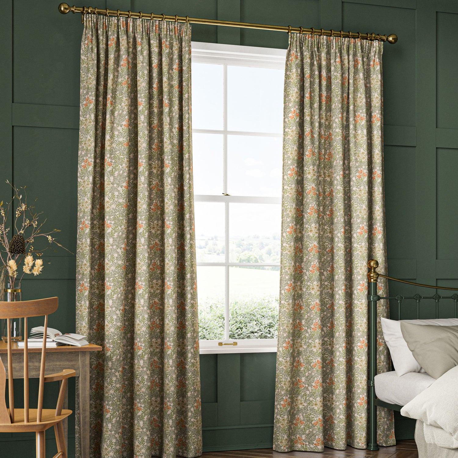 William Morris Bower Made To Measure Curtains Fern