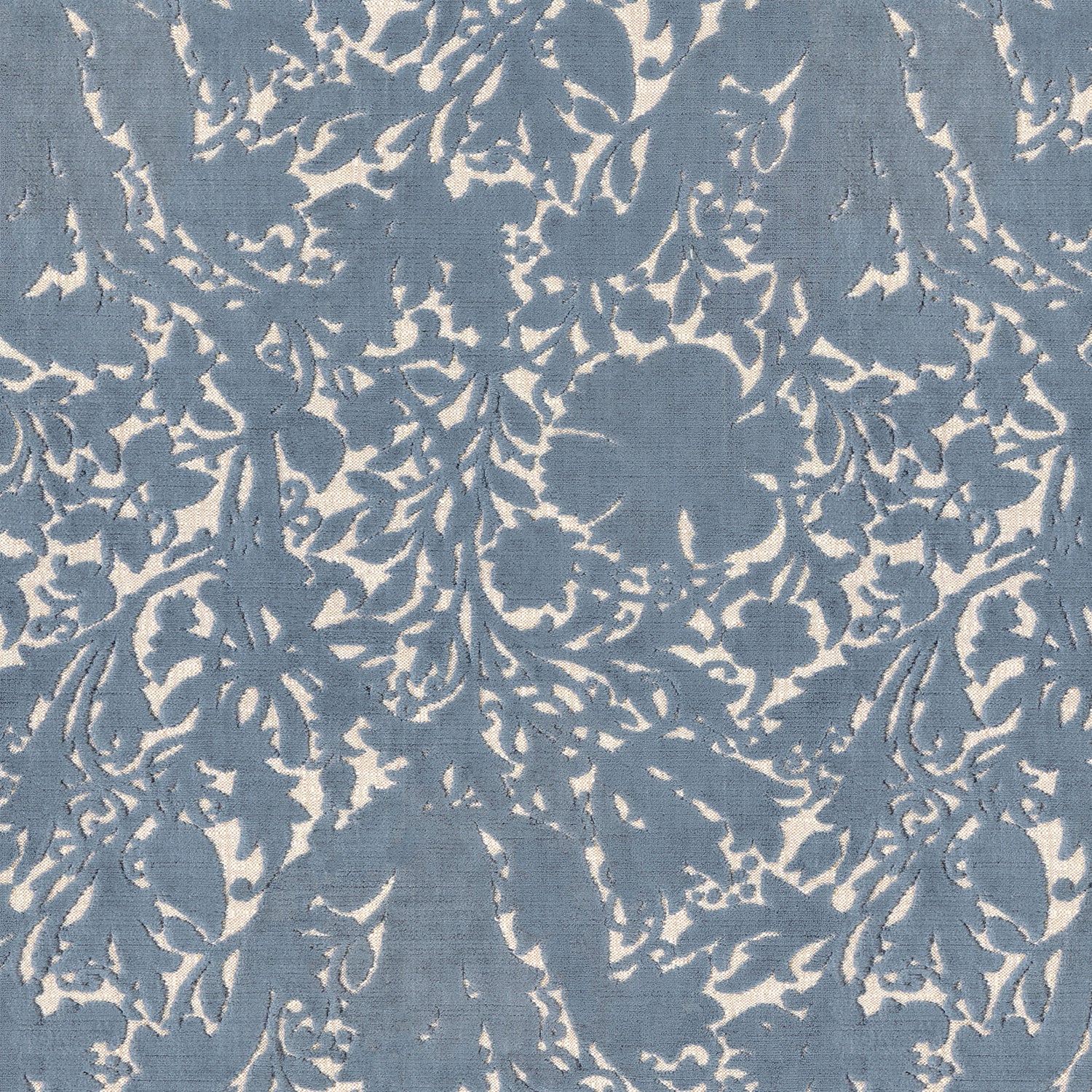 William Morris Compton Silhouette Velvet Made To Measure Roman Blind Indigo
