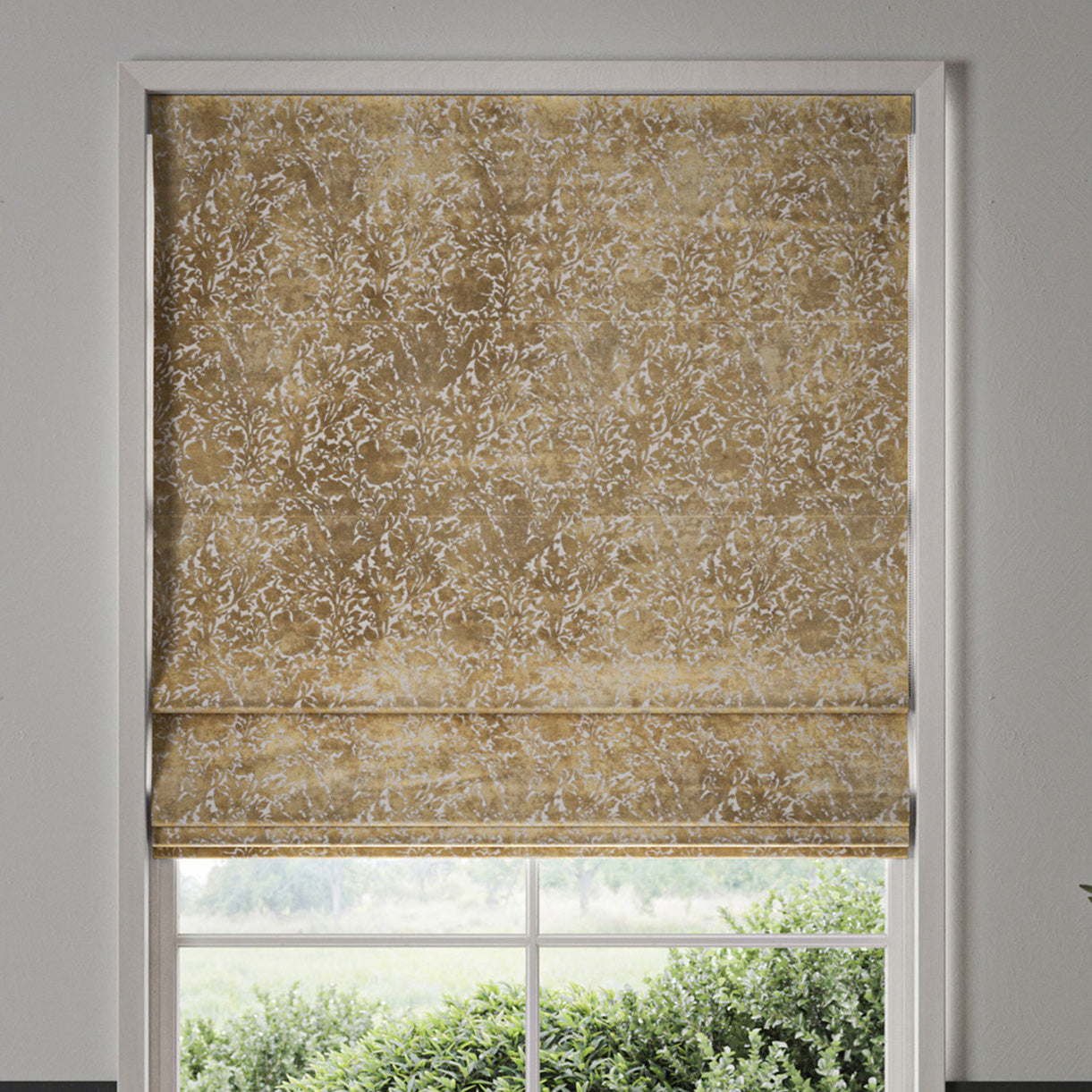 William Morris Compton Silhouette Velvet Made To Measure Roman Blind Barley