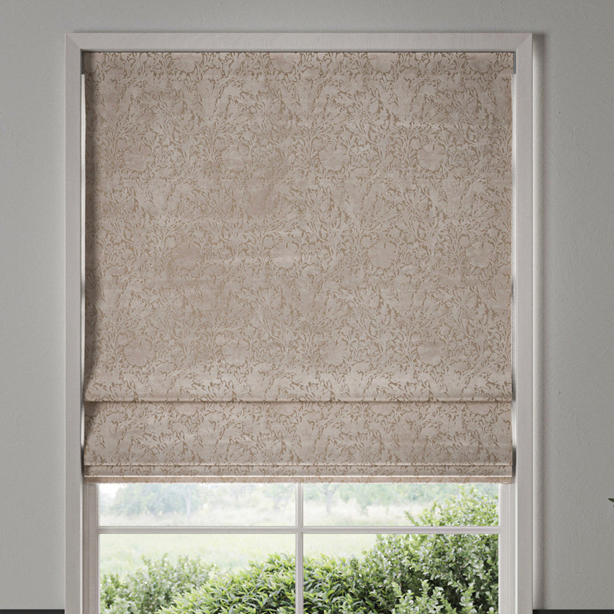 William Morris Compton Silhouette Velvet Made To Measure Roman Blind Cloud