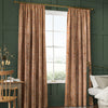 William Morris Compton Silhouette Velvet Made To Measure Curtains Terracotta