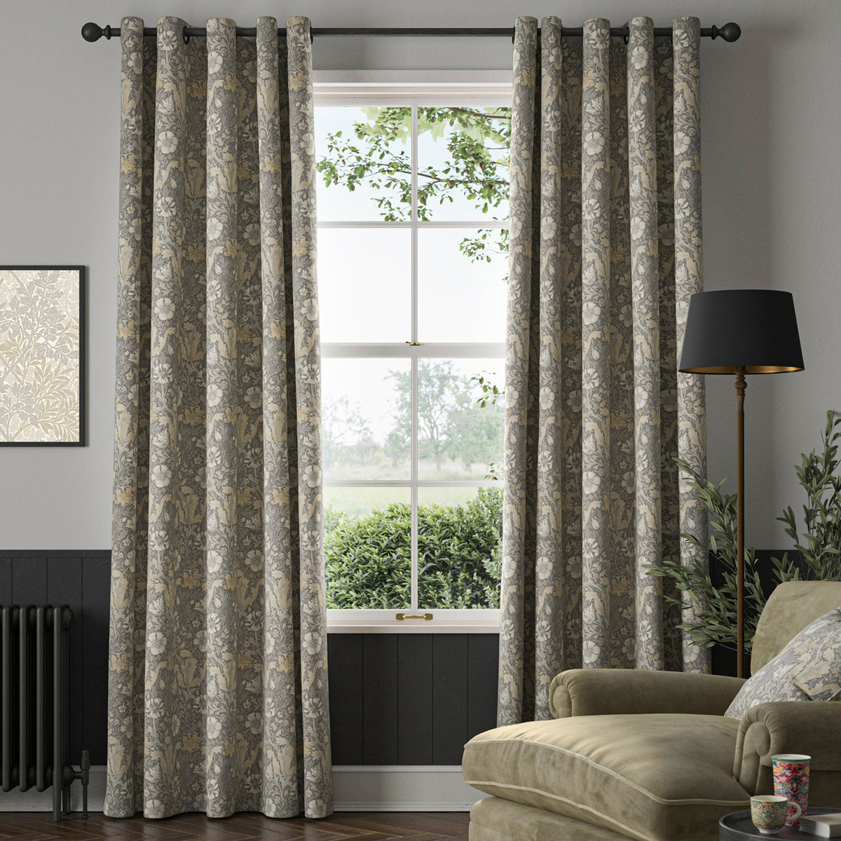 William Morris Compton Velvet Made To Measure Roman Blind Cobble
