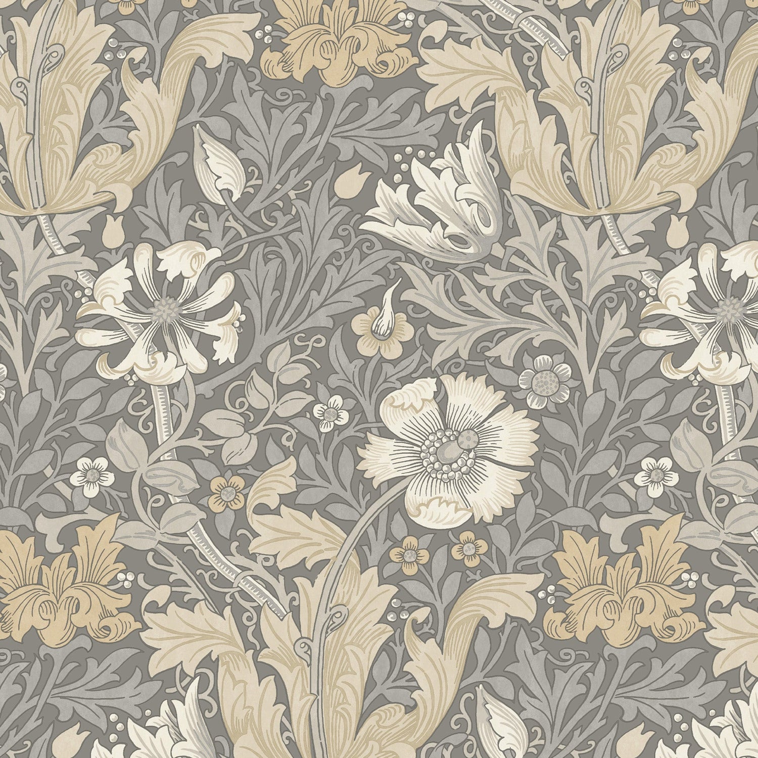 William Morris Compton Velvet Made To Measure Curtains Cobble