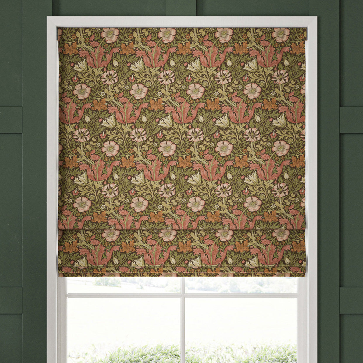 William Morris Compton Velvet Made To Measure Curtains Brick