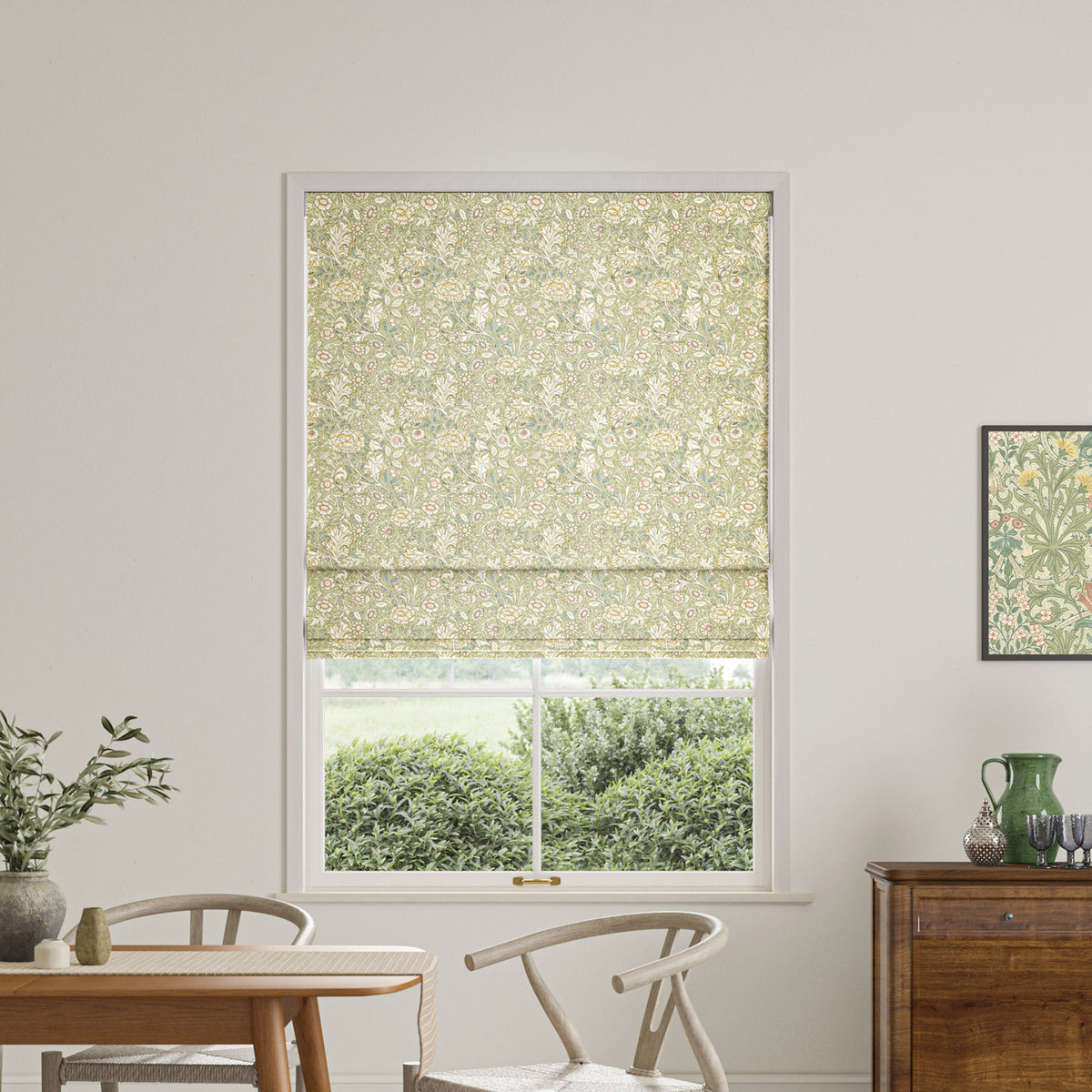 William Morris Double Bough Made To Measure Roman Blind Apple