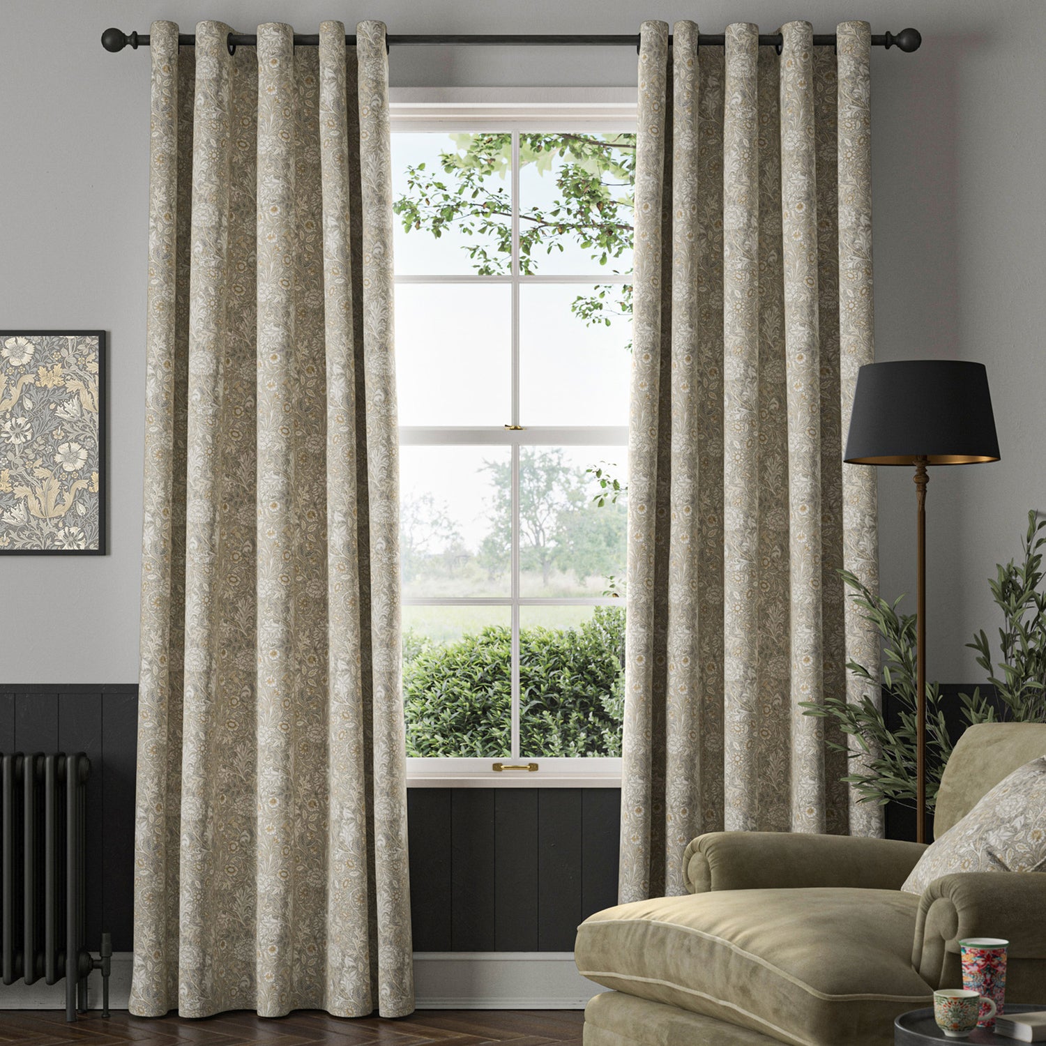 William Morris Double Bough Made To Measure Roman Blind Barley