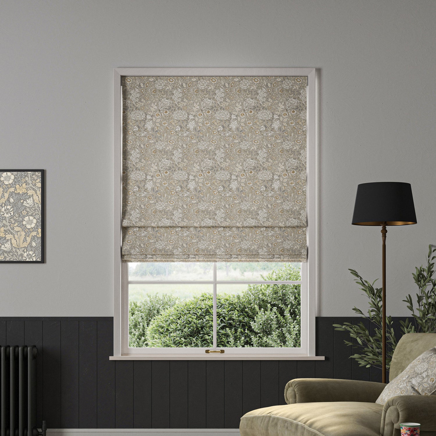 William Morris Double Bough Made To Measure Roman Blind Barley