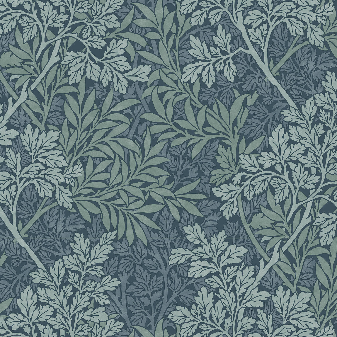 William Morris Foliage Made To Measure Roman Blind Indigo