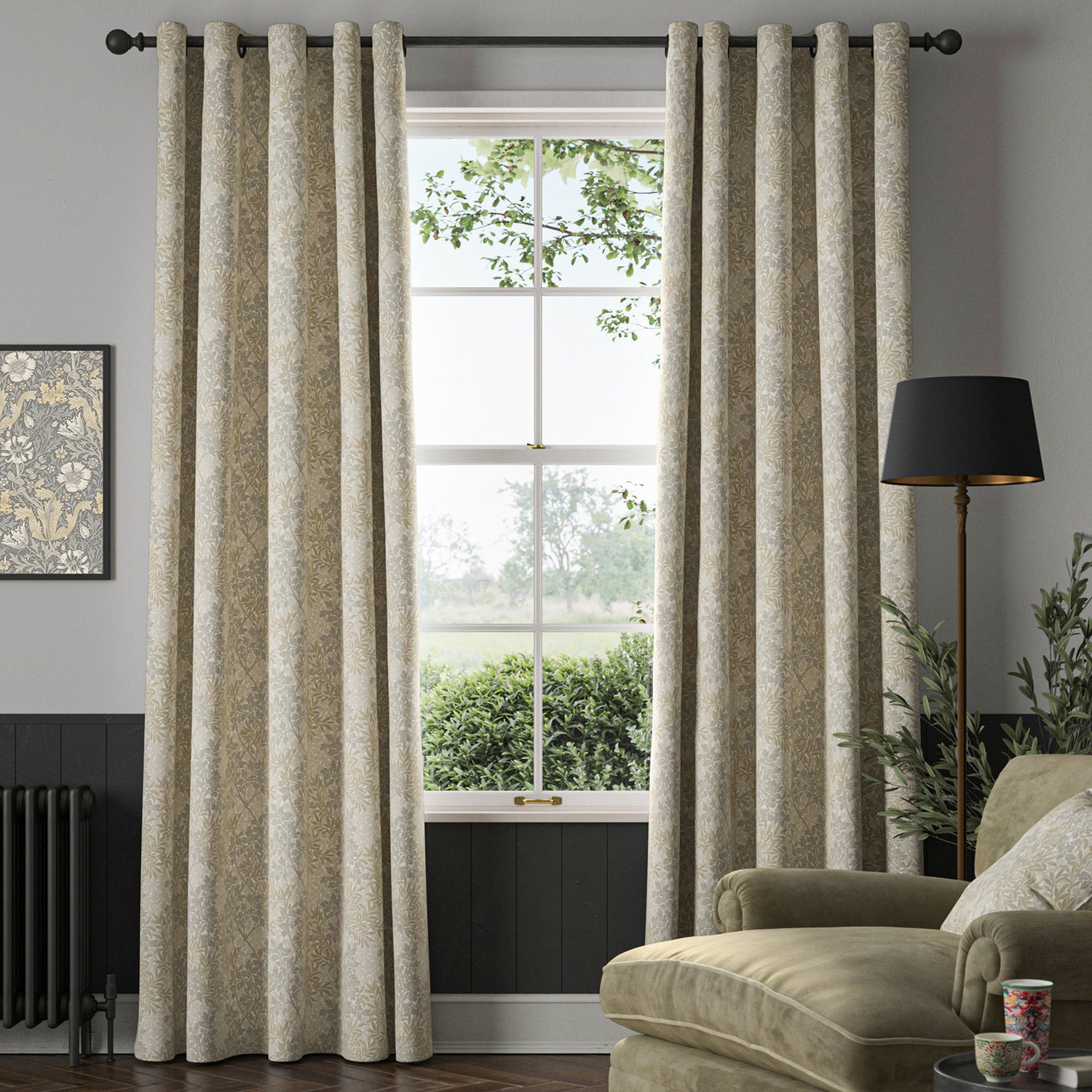 William Morris Foliage Made To Measure Curtains Barley