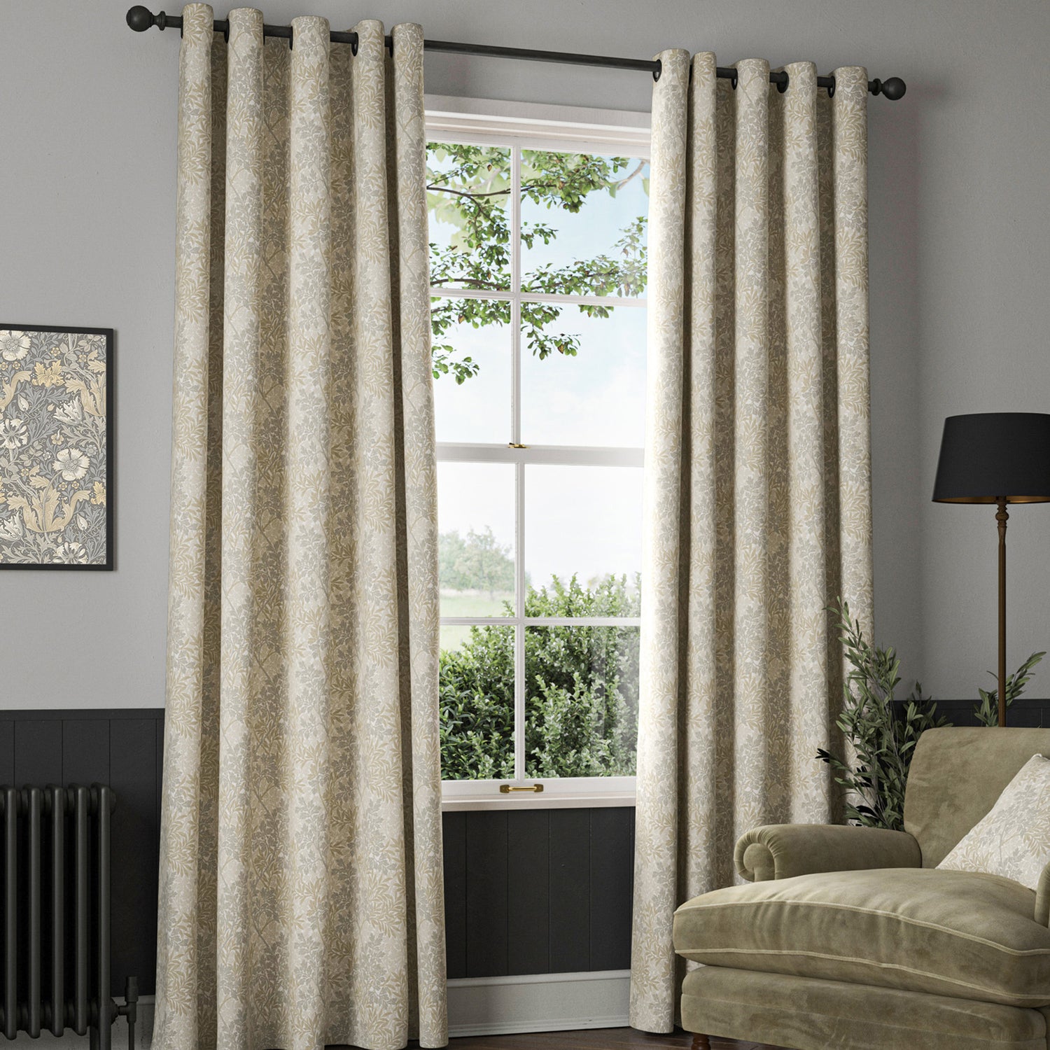 William Morris Foliage Made To Measure Curtains Barley