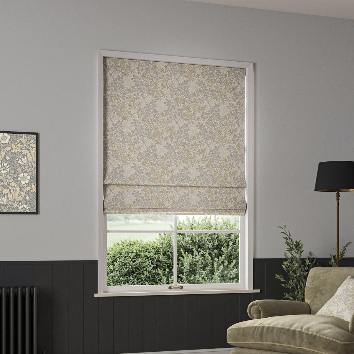 William Morris Foliage Made To Measure Roman Blind Barley