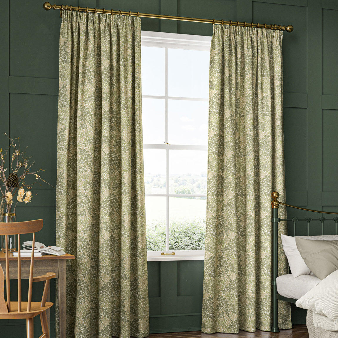 William Morris Foliage Made To Measure Curtains Fern