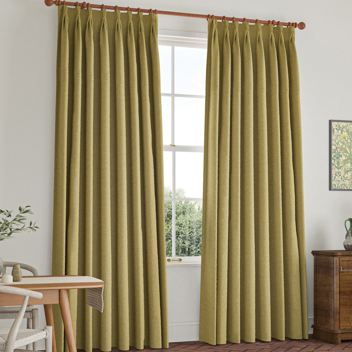 William Morris Reed Made To Measure Curtains Apple