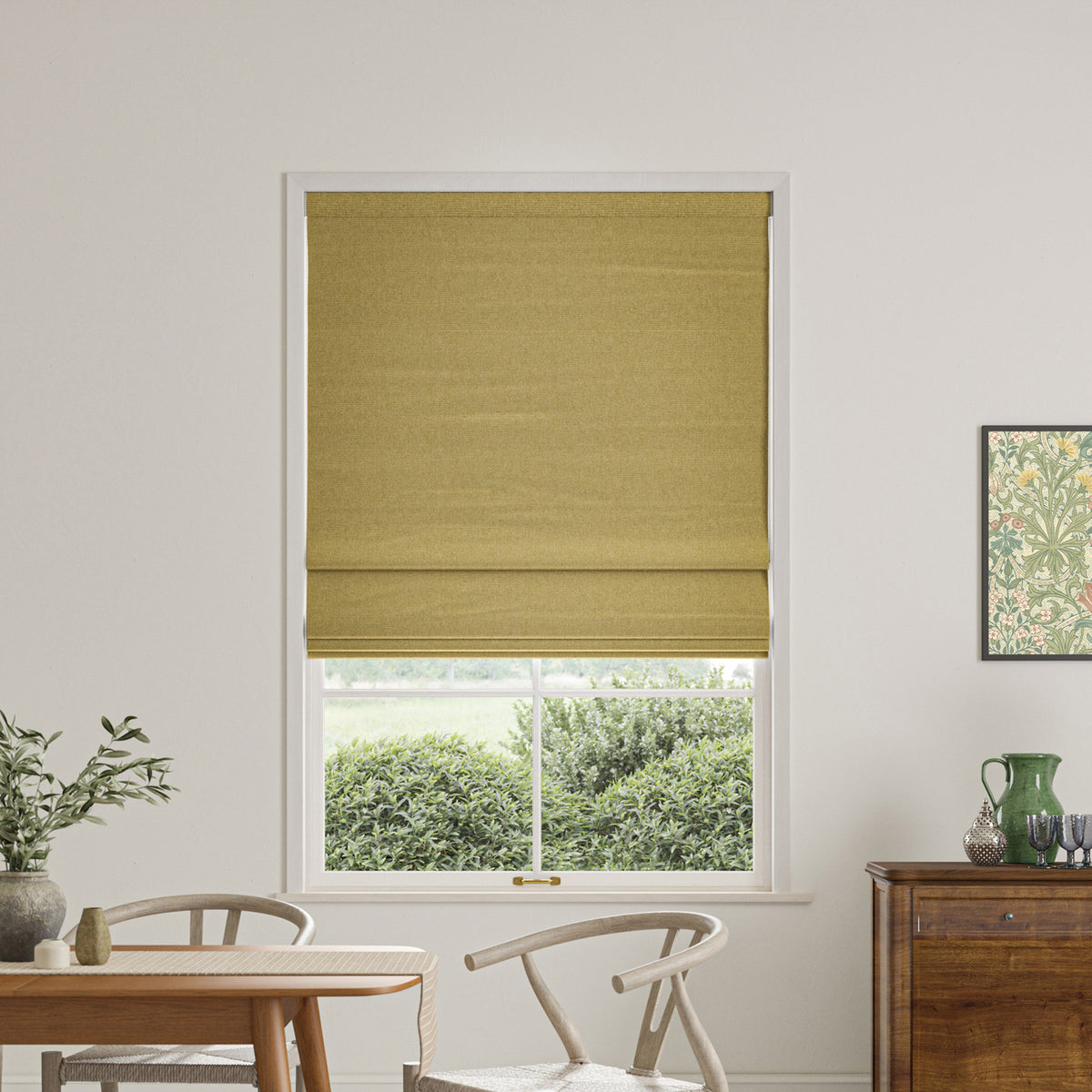 William Morris Reed Made To Measure Roman Blind Apple