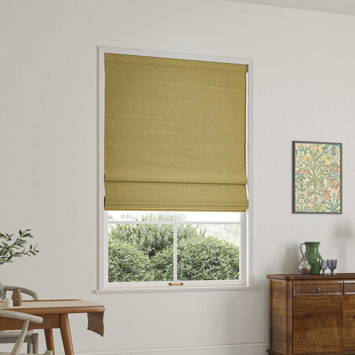 William Morris Reed Made To Measure Roman Blind Apple