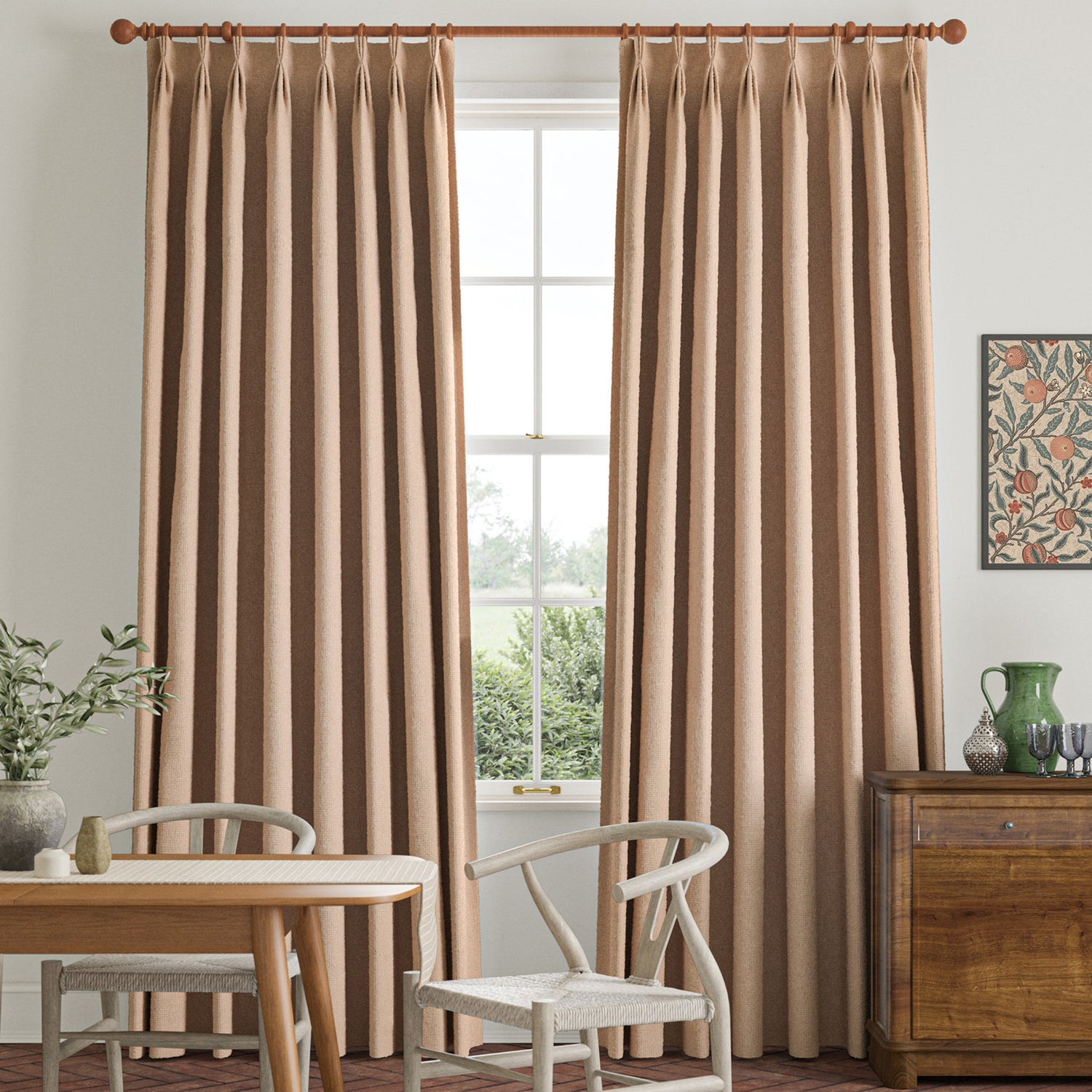 William Morris Reed Made To Measure Roman Blind Blossom