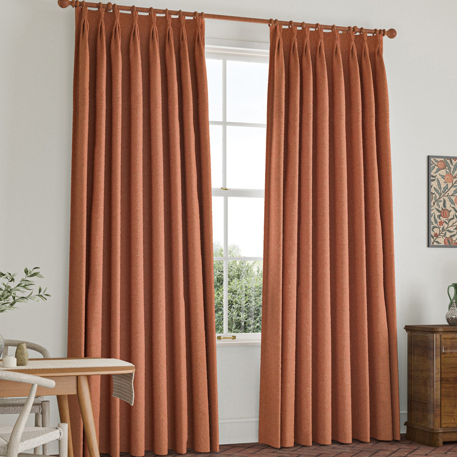 William Morris Reed Made To Measure Curtains Rhubarb