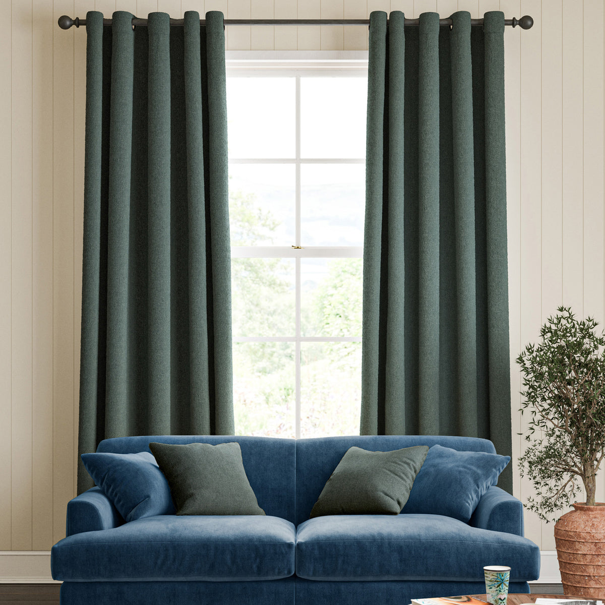 William Morris Reed Made To Measure Roman Blind Mineral