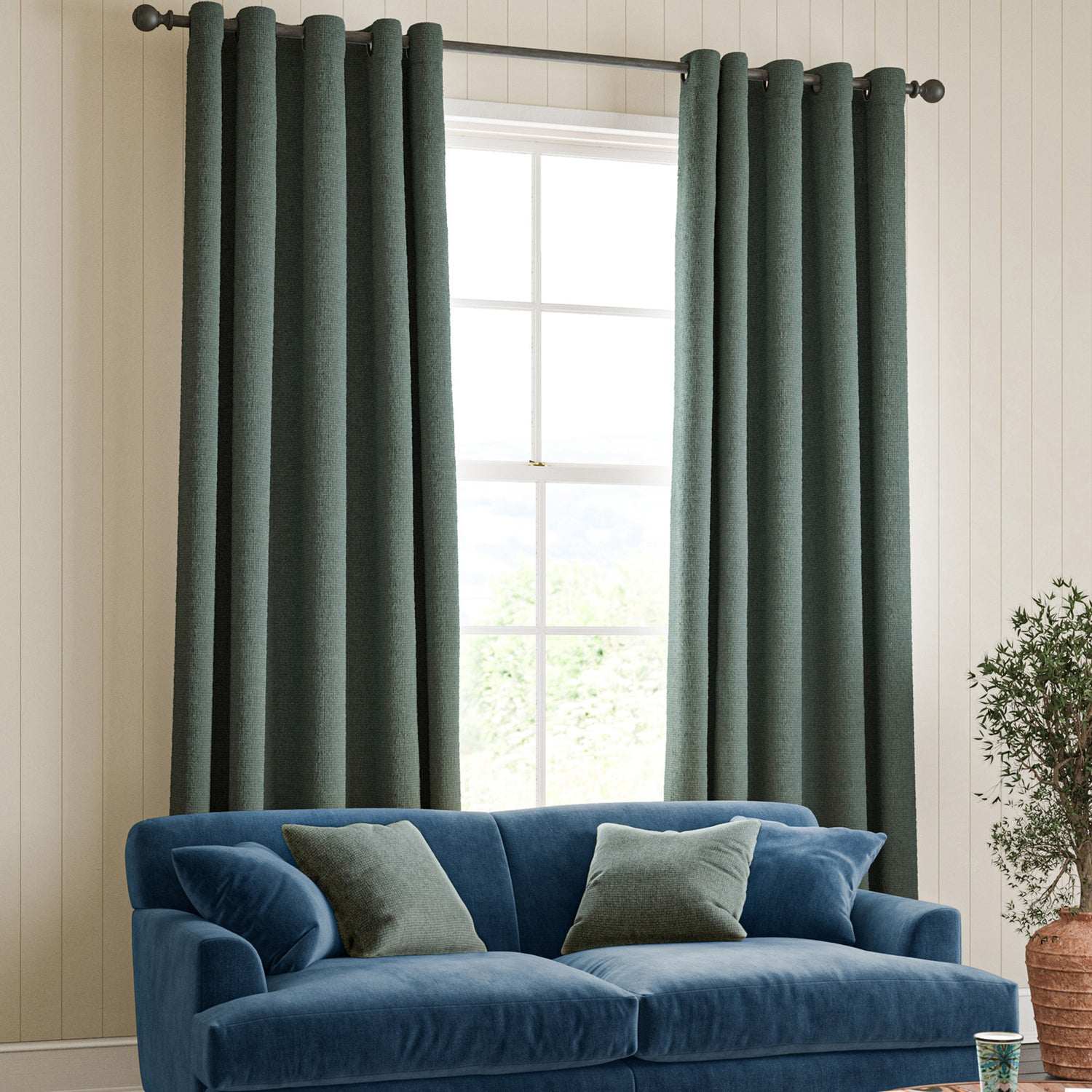 William Morris Reed Made To Measure Curtains Mineral