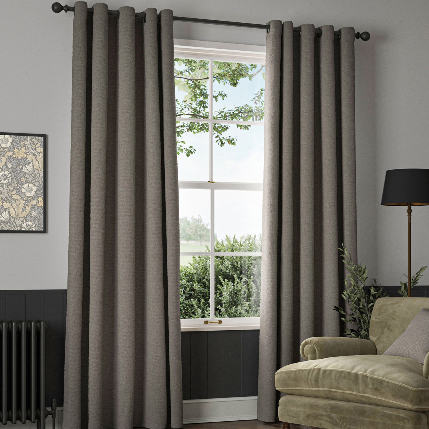 William Morris Reed Made To Measure Curtains Cobble