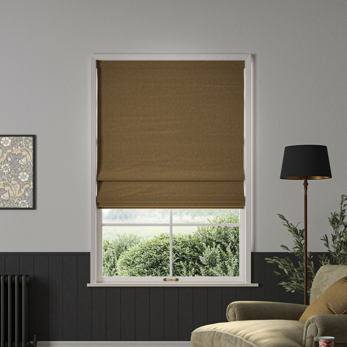 William Morris Reed Made To Measure Roman Blind Barley