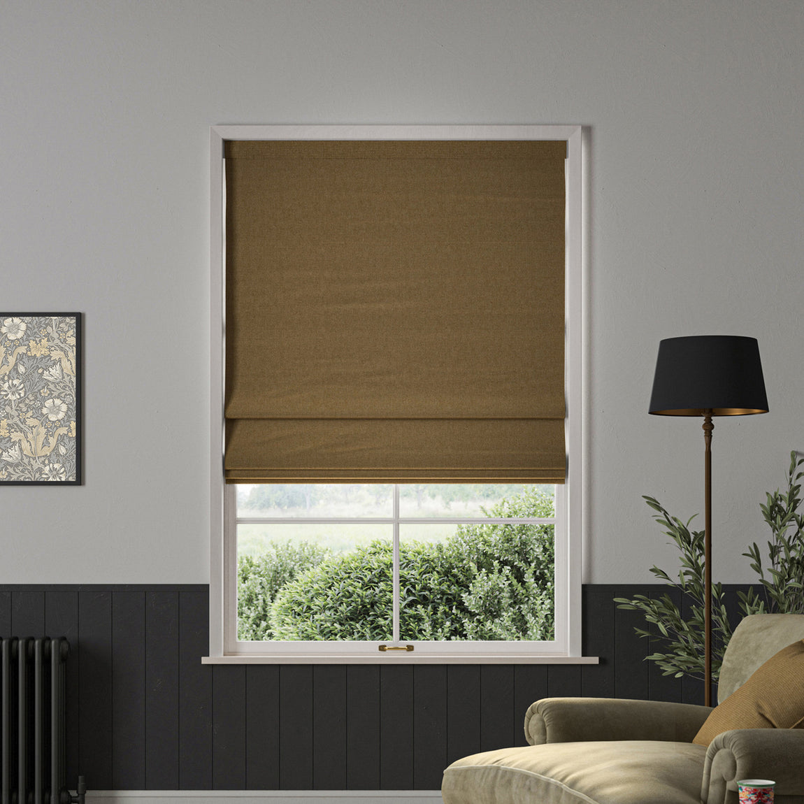 William Morris Reed Made To Measure Roman Blind Barley