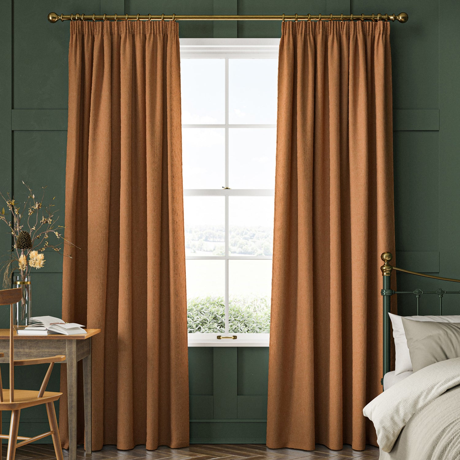 William Morris Reed Made To Measure Roman Blind Terracotta