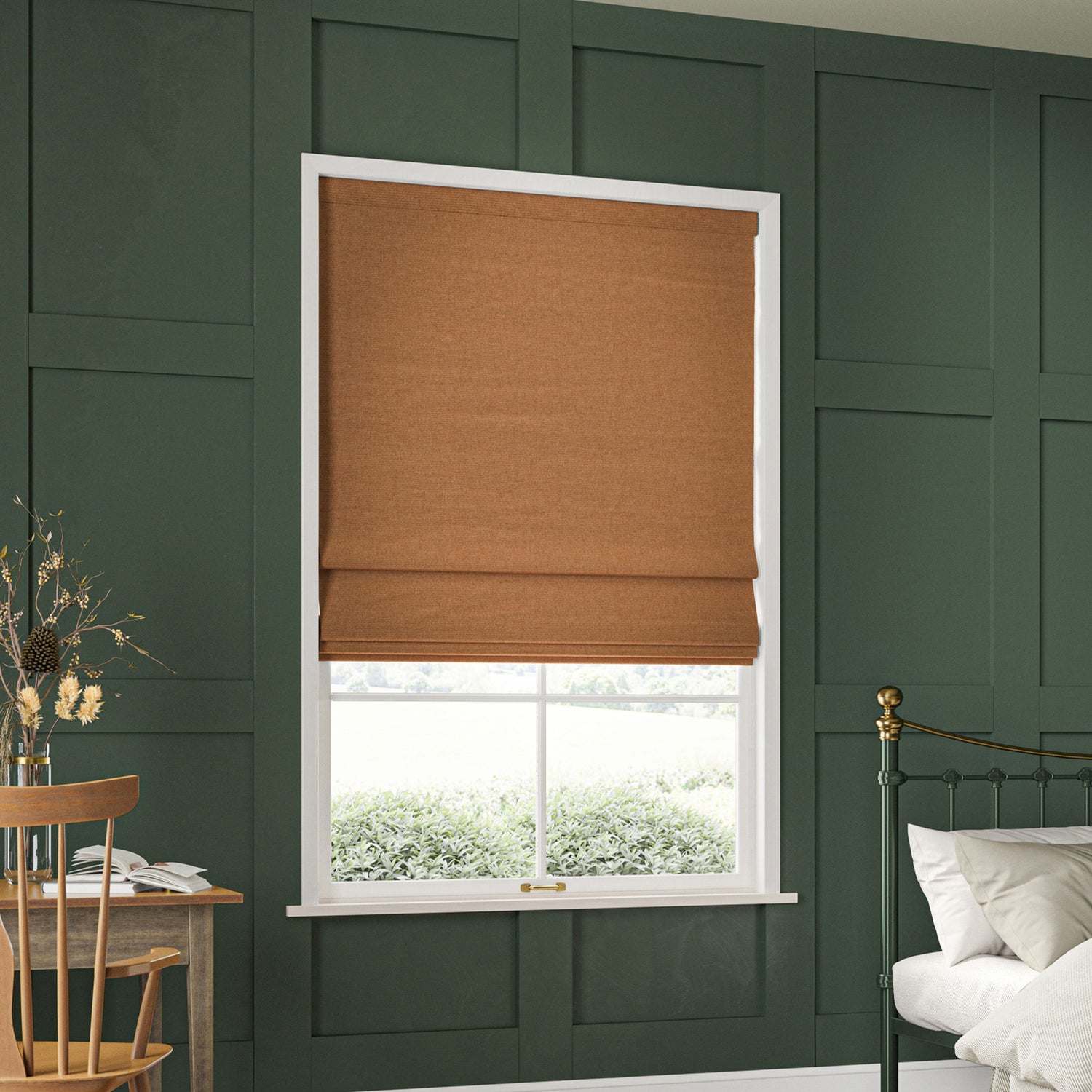 William Morris Reed Made To Measure Roman Blind Terracotta