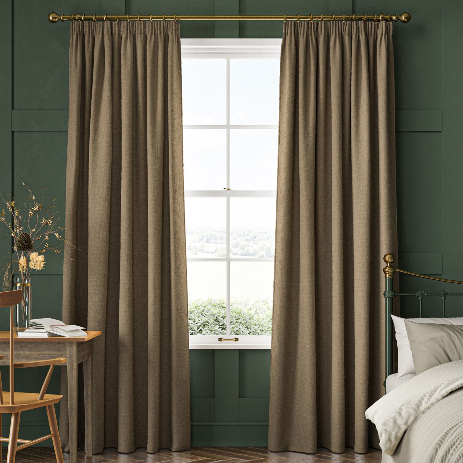 William Morris Reed Made To Measure Roman Blind Mushroom