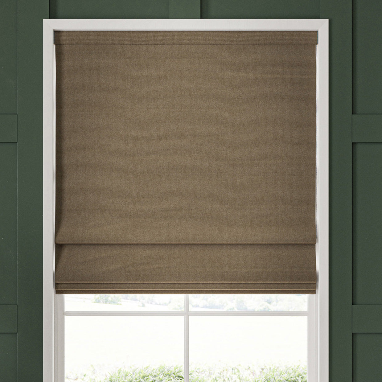 William Morris Reed Made To Measure Roman Blind Mushroom