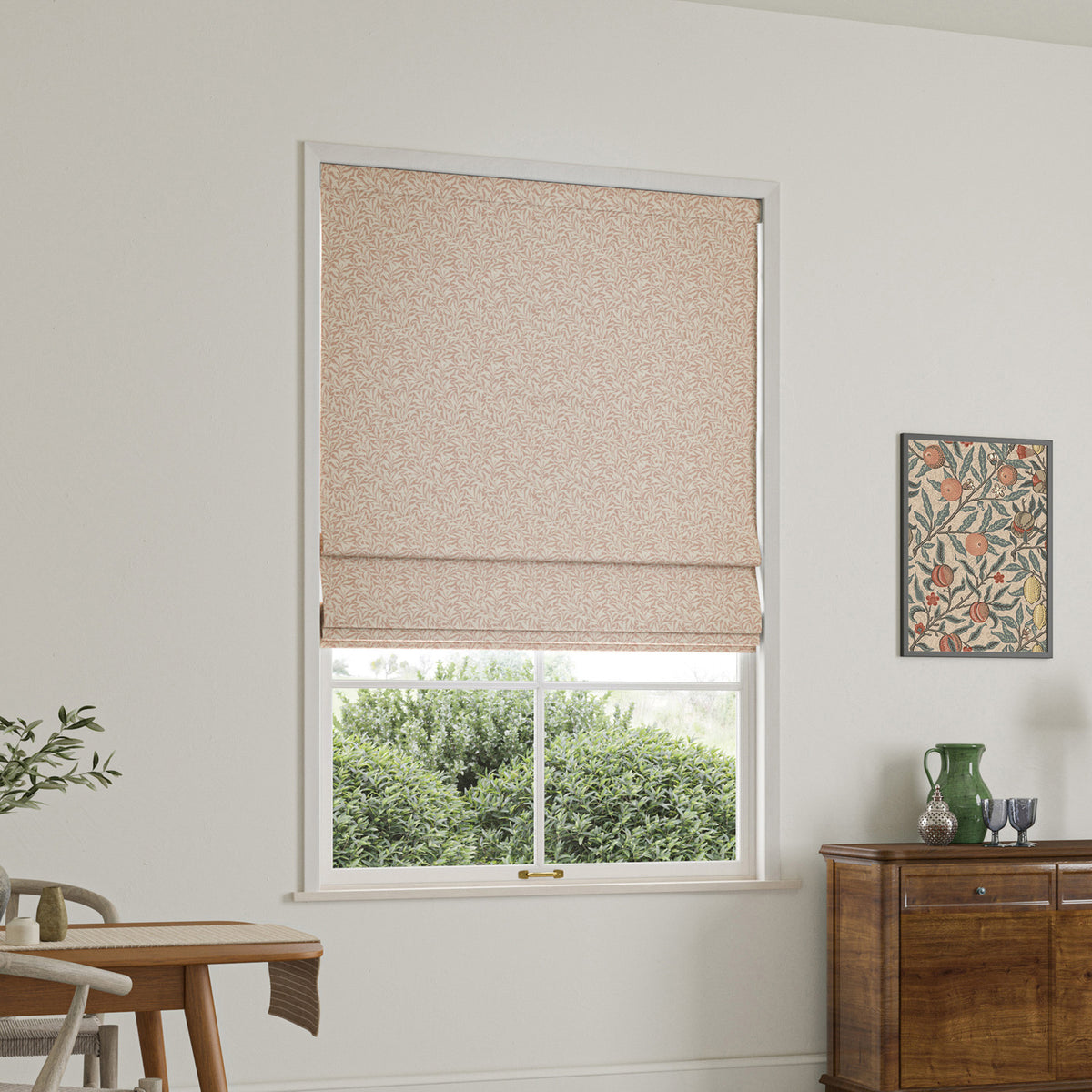 William Morris Willow Bough Woven Made To Measure Roman Blind Blossom