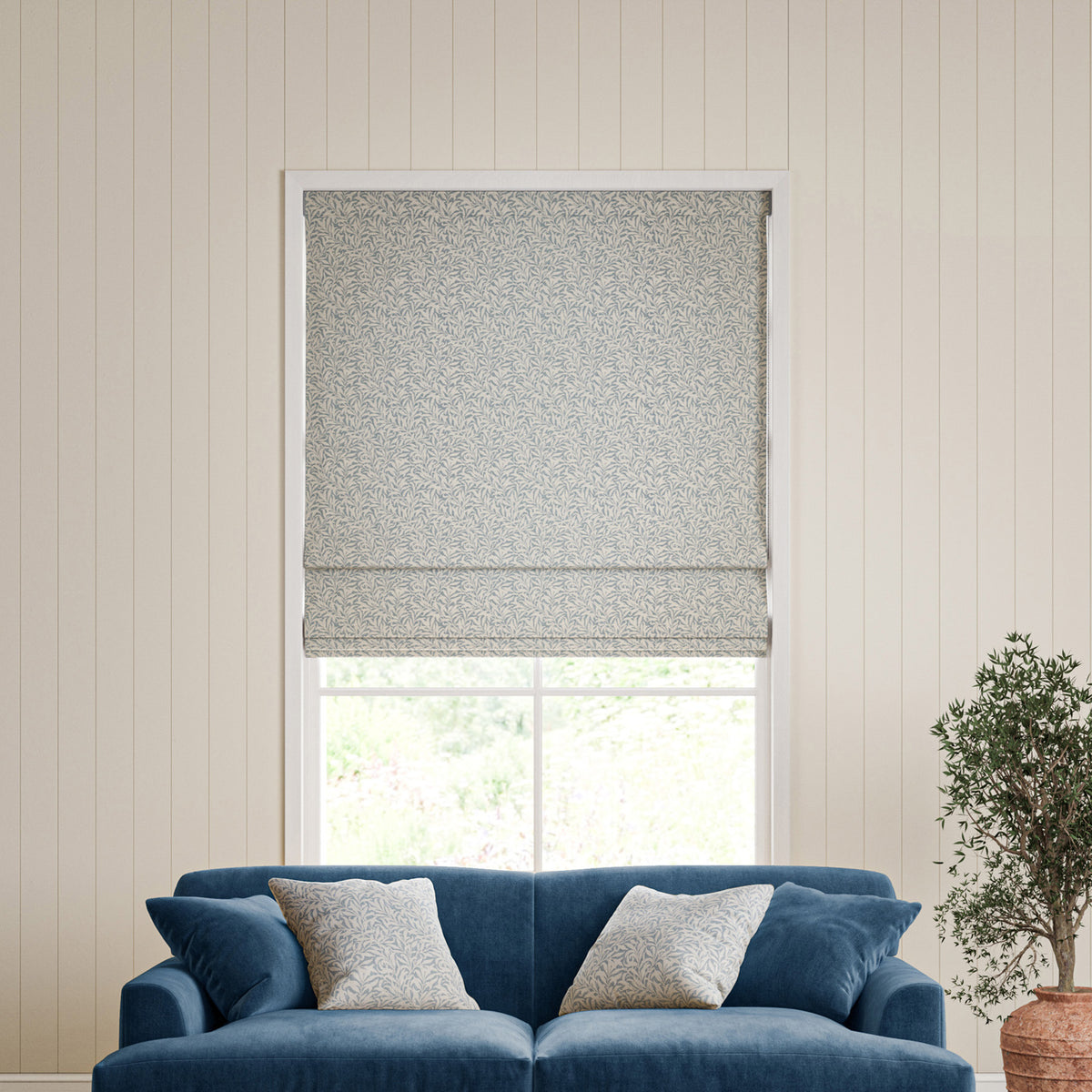 William Morris Willow Bough Woven Made To Measure Curtains Sky