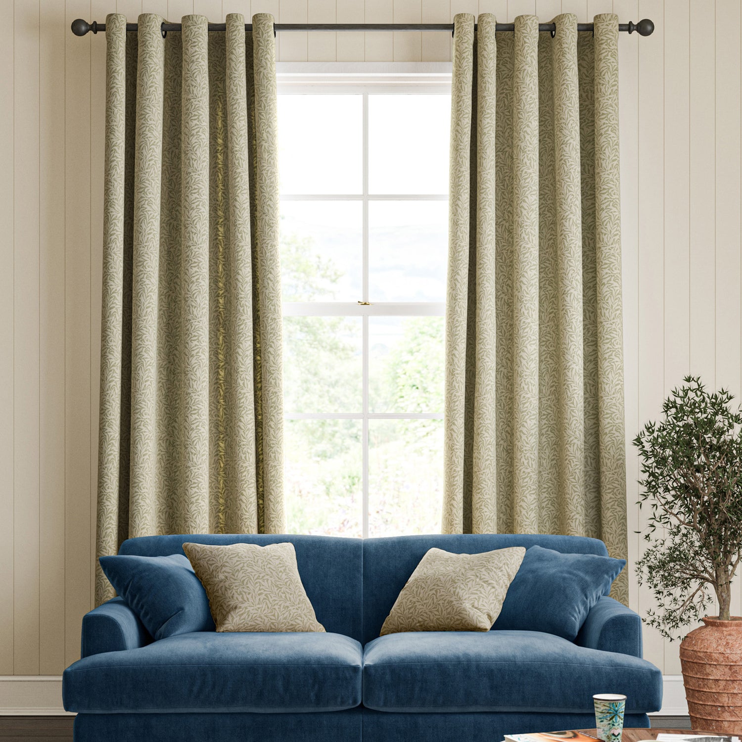 William Morris Willow Bough Woven Made To Measure Curtains Lichen