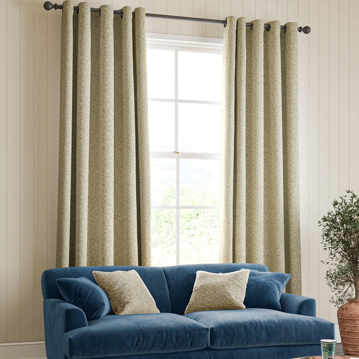 William Morris Willow Bough Woven Made To Measure Curtains Lichen
