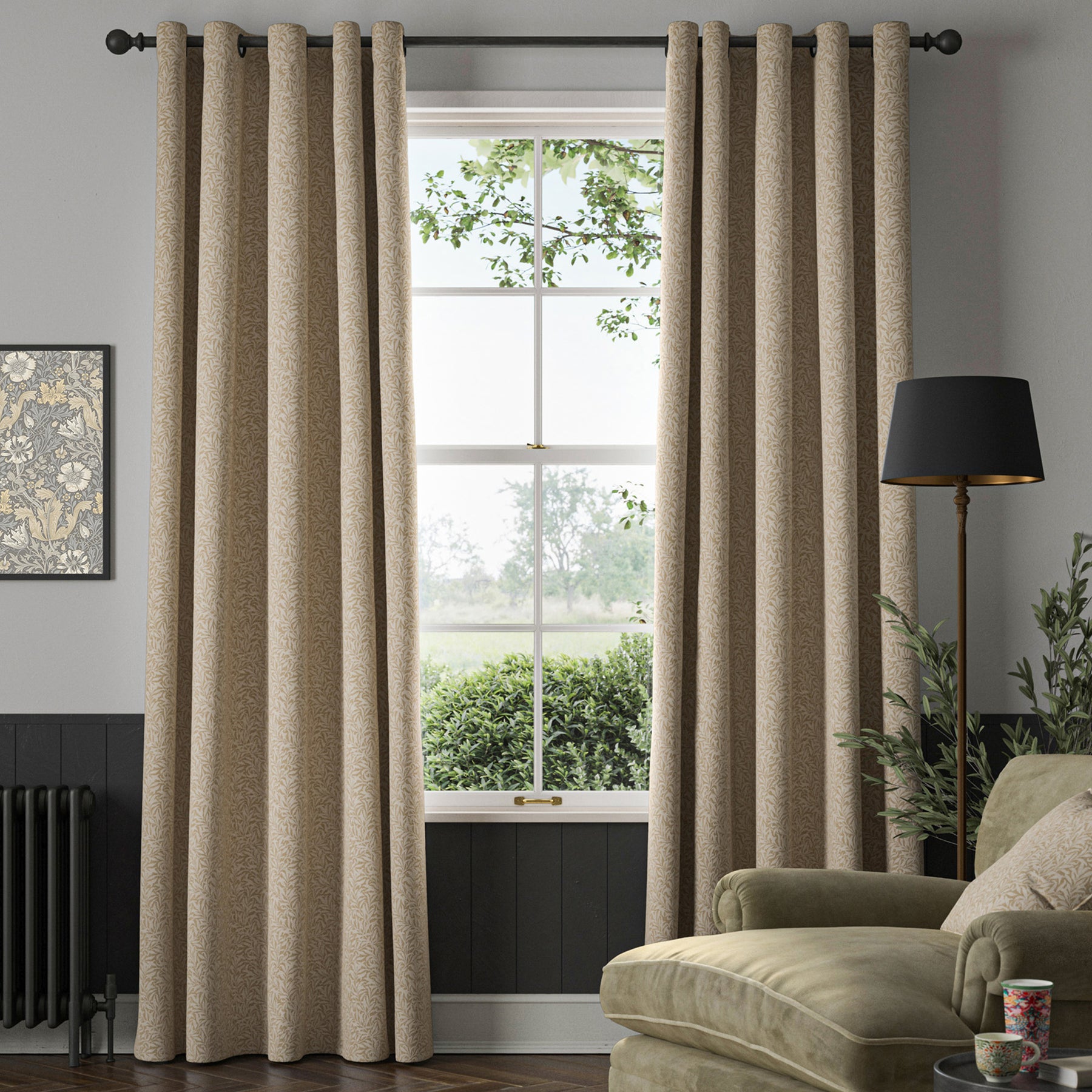 William Morris Willow Bough Woven Made To Measure Curtains Barley