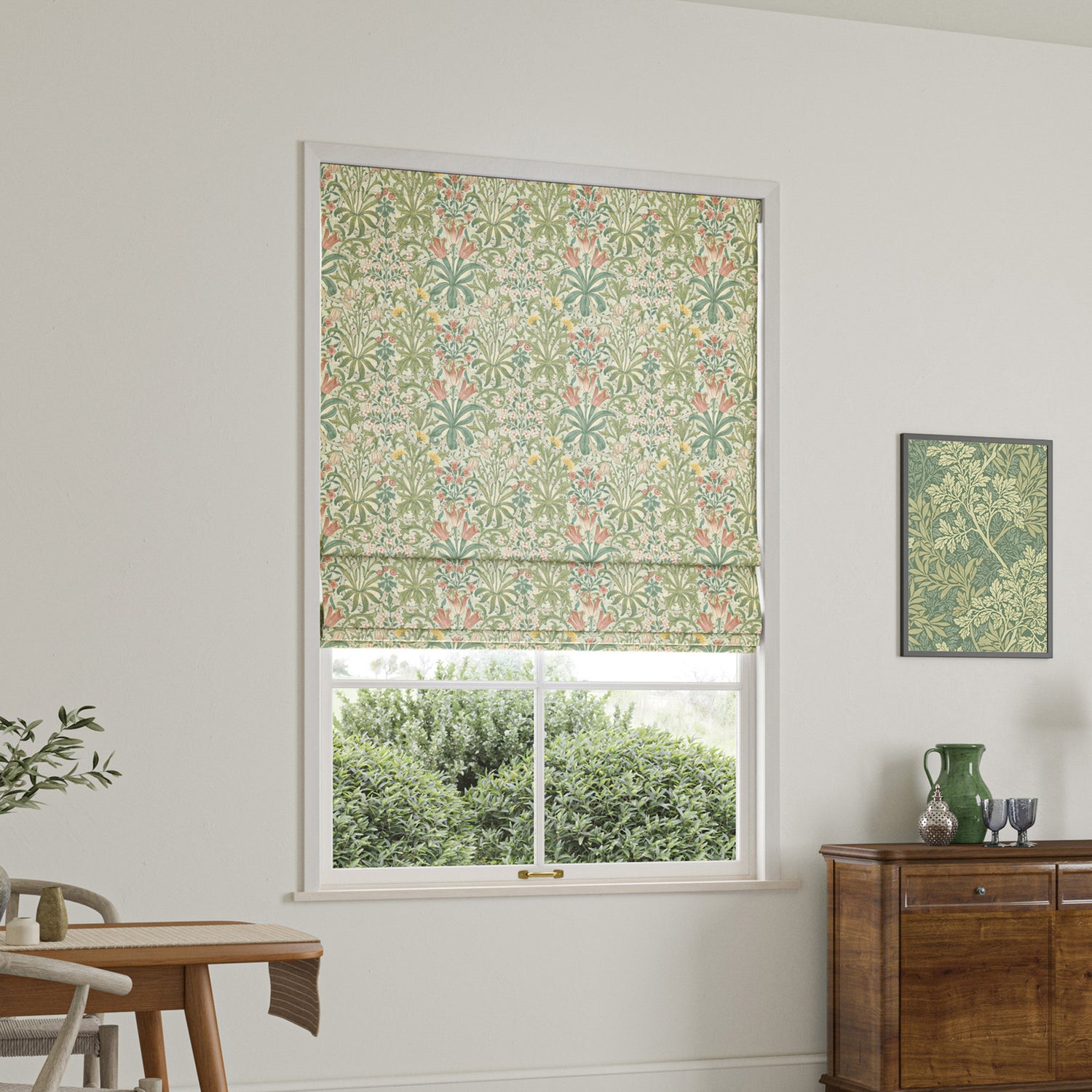 William Morris Woodland Weeds Made To Measure Roman Blind Apple