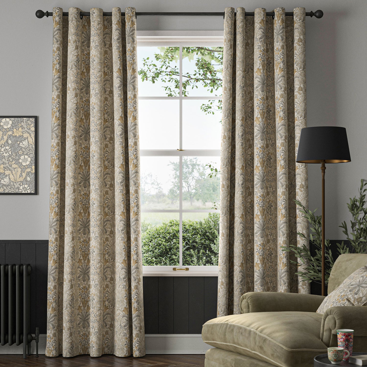William Morris Woodland Weeds Made To Measure Roman Blind Barley