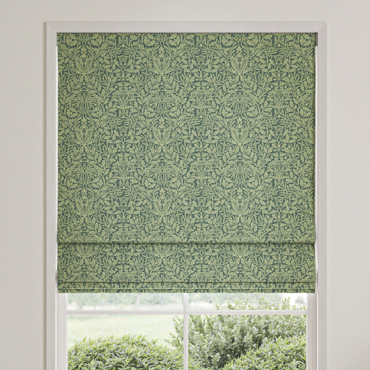 William Morris Acorn Made To Measure Roman Blind Eucalyptus