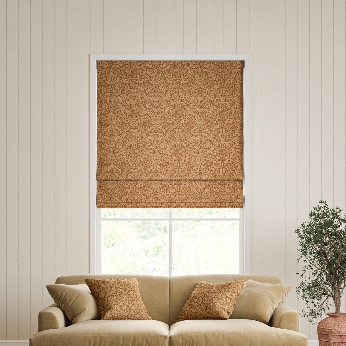 William Morris Acorn Made To Measure Roman Blind Russet