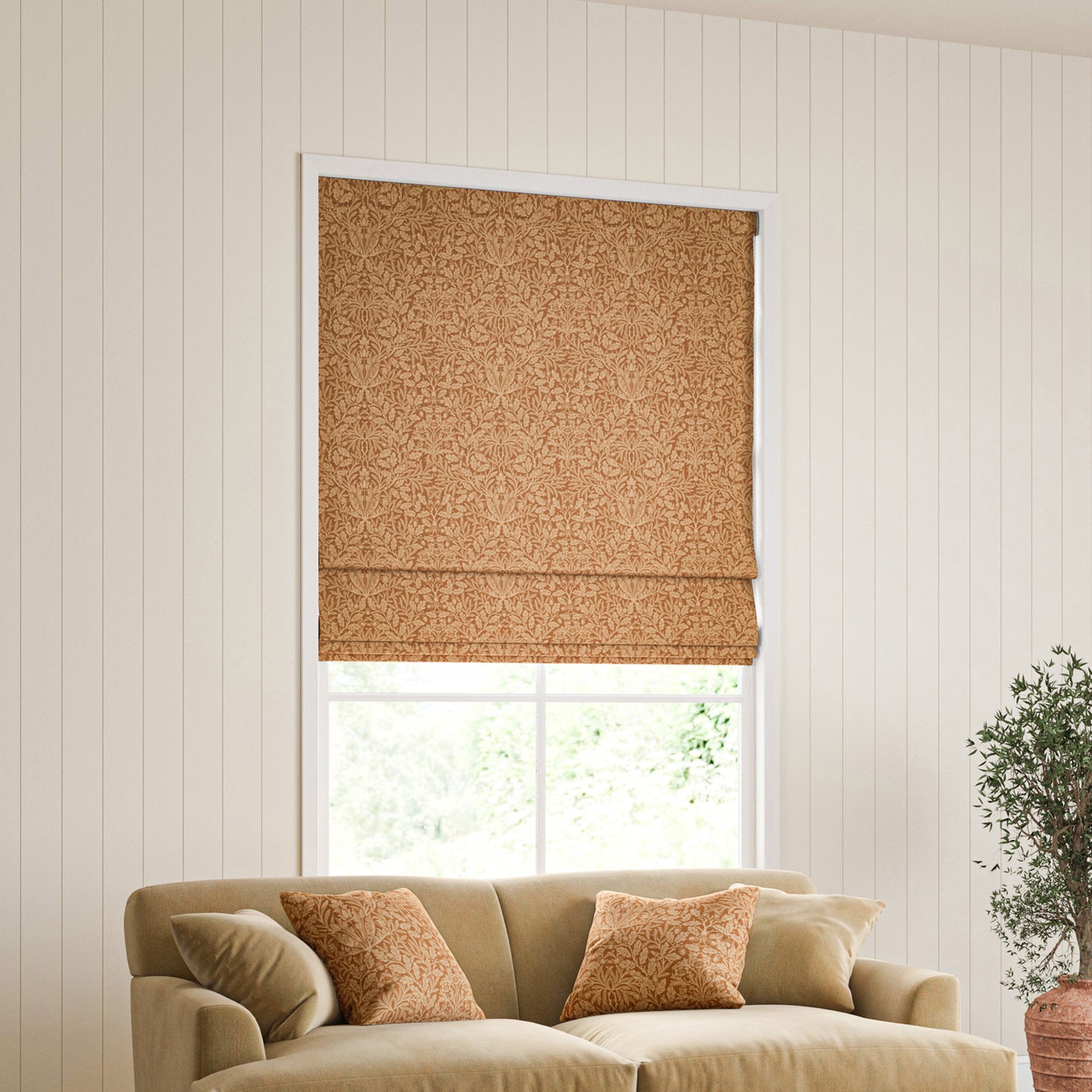 William Morris Acorn Made To Measure Roman Blind Russet