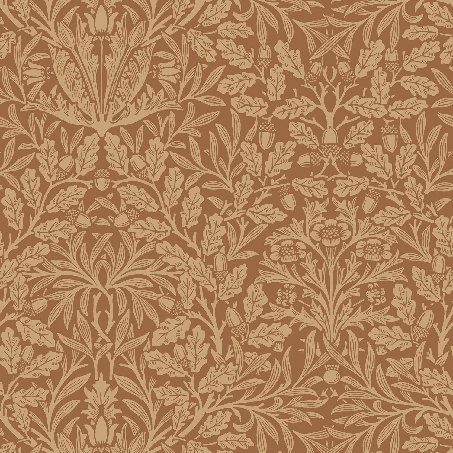 William Morris Acorn Made To Measure Roman Blind Russet