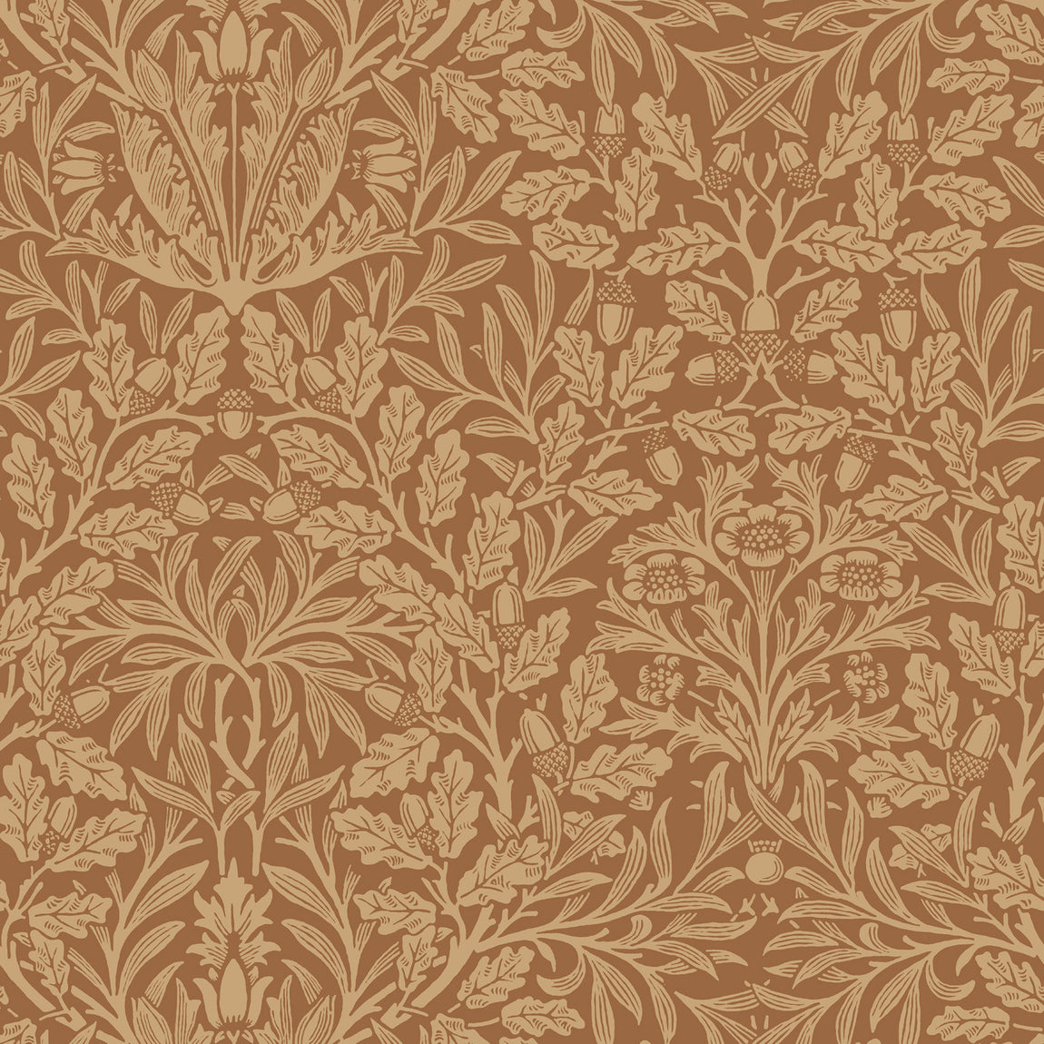 William Morris Acorn Made To Measure Roman Blind Russet