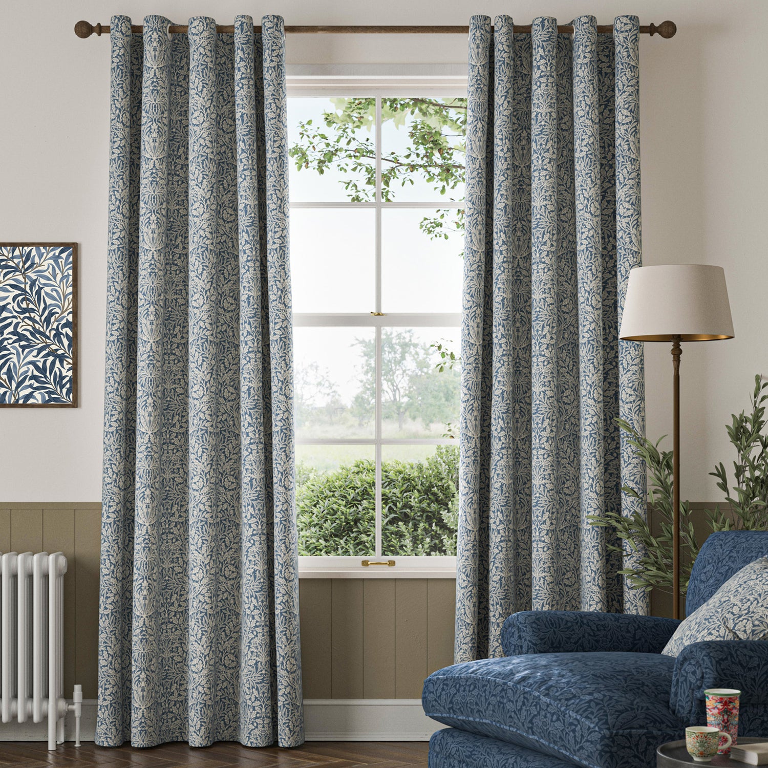 William Morris Acorn Made To Measure Curtains River