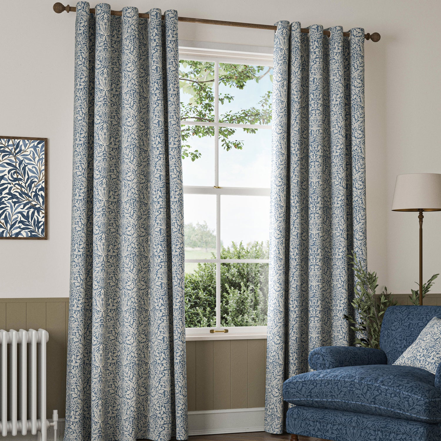 William Morris Acorn Made To Measure Curtains River