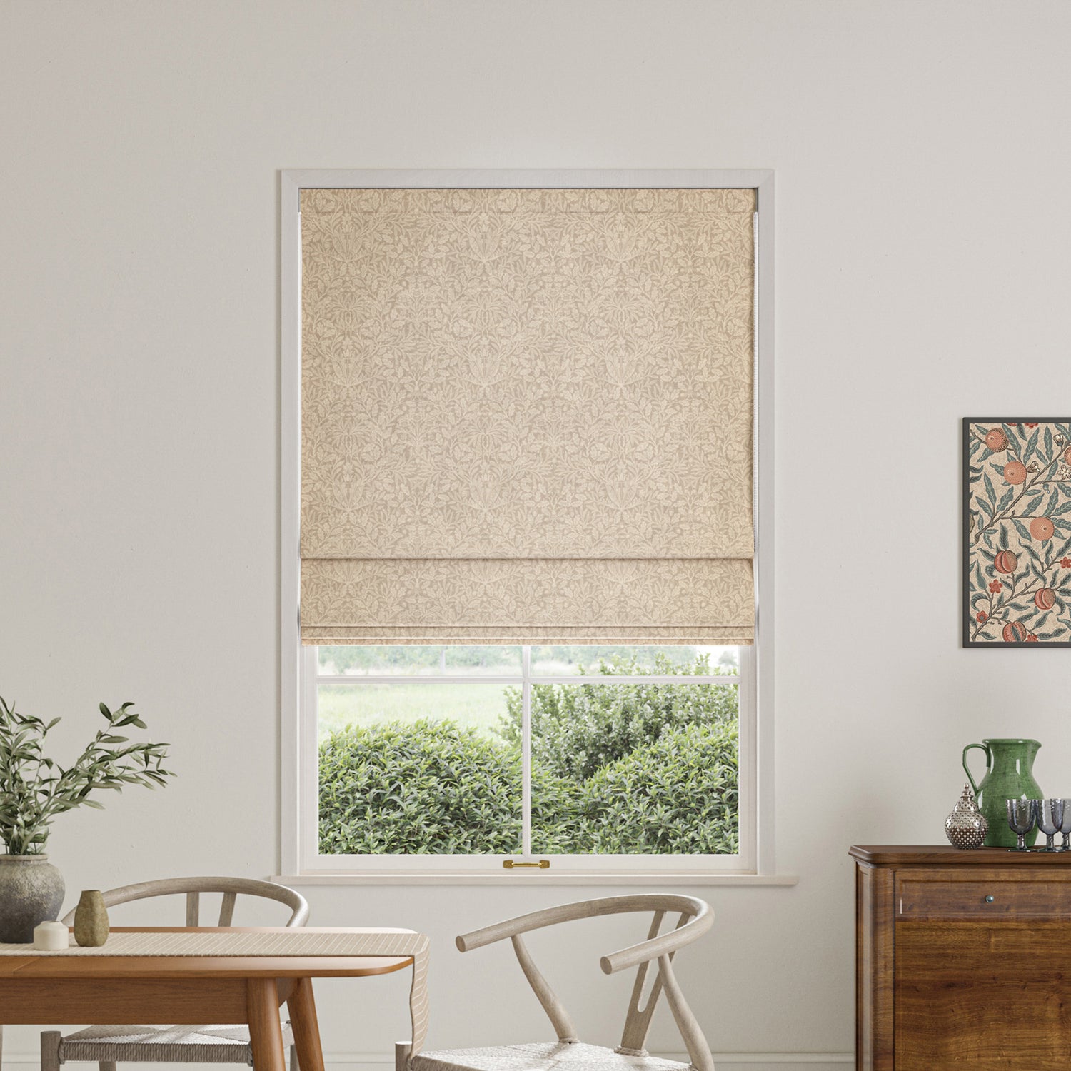 William Morris Acorn Velvet Made To Measure Roman Blind Clay