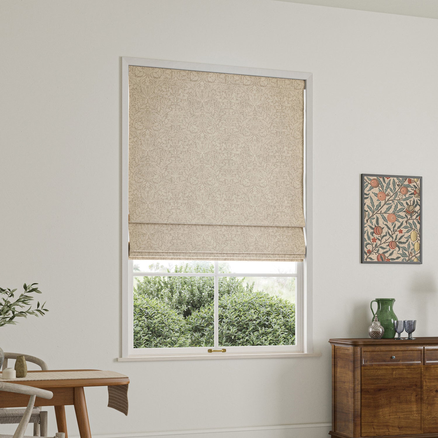 William Morris Acorn Velvet Made To Measure Roman Blind Clay
