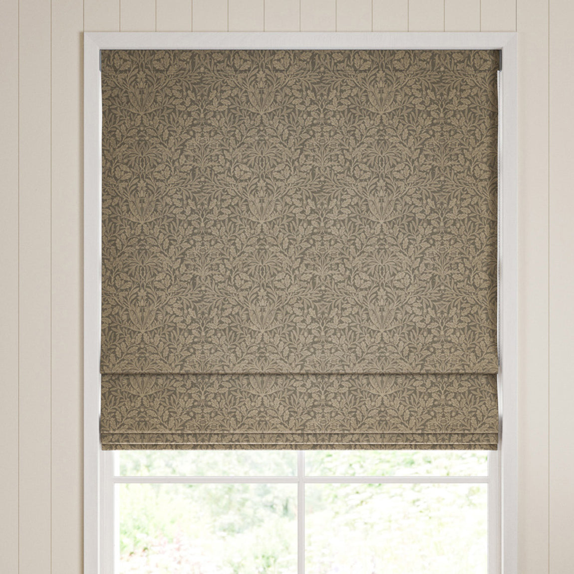 William Morris Acorn Velvet Made To Measure Roman Blind Truffle