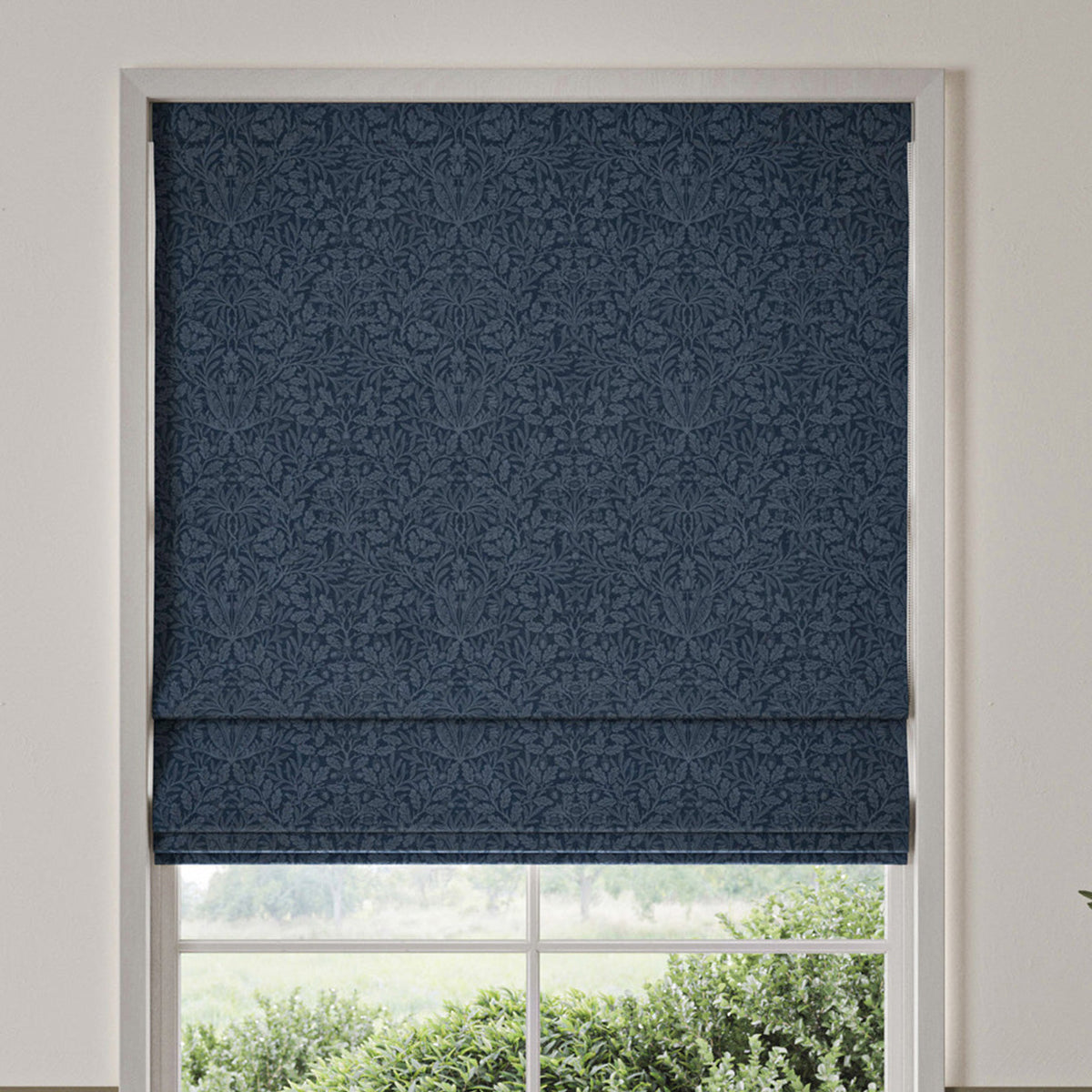 William Morris Acorn Velvet Made To Measure Curtains Midnight